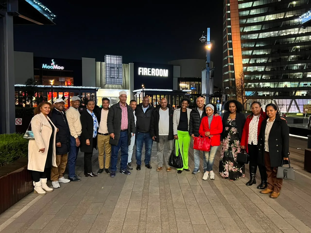 ABA launching committee members gathered outside after their meeting.