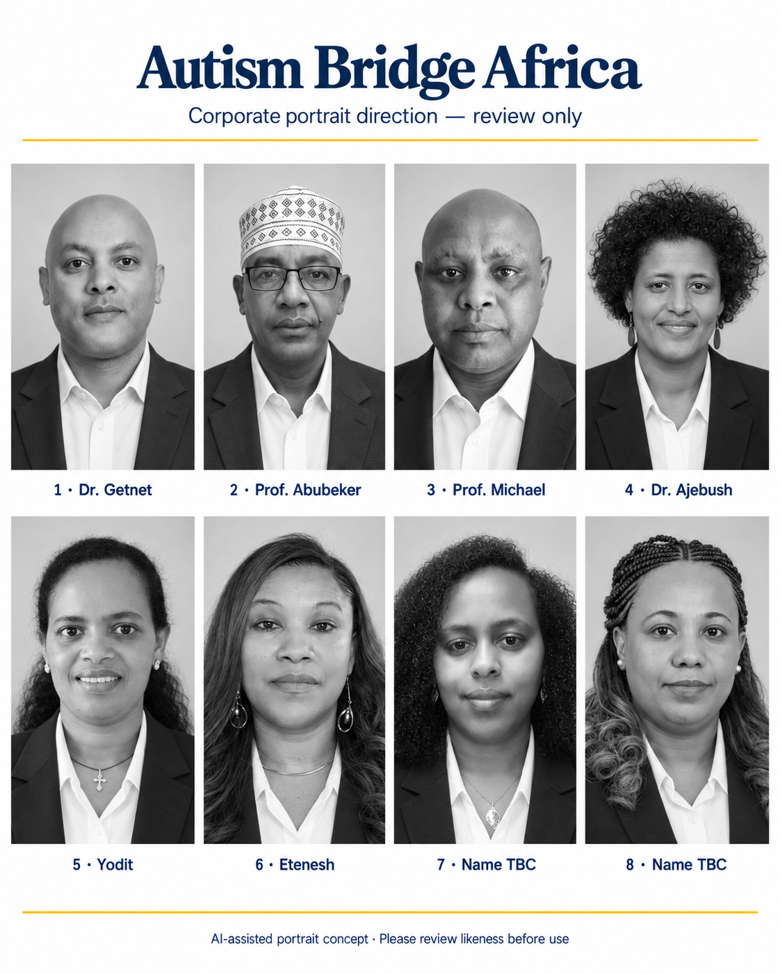 AI-assisted corporate portrait of Dr. Getnet Bogale Fanta